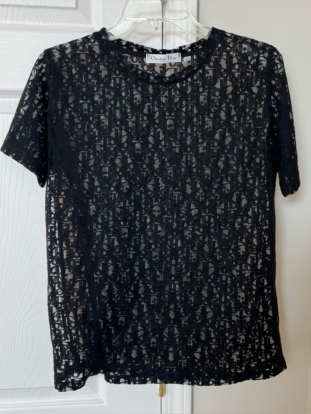 Authentic Christian Dior Oblique Mesh Top Size Small